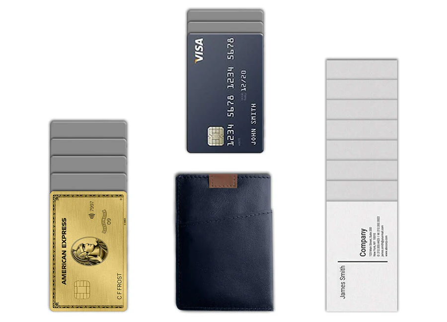 DAVEK CARDSLEEVE with pull tab for easy card access - NAVY - Image 7