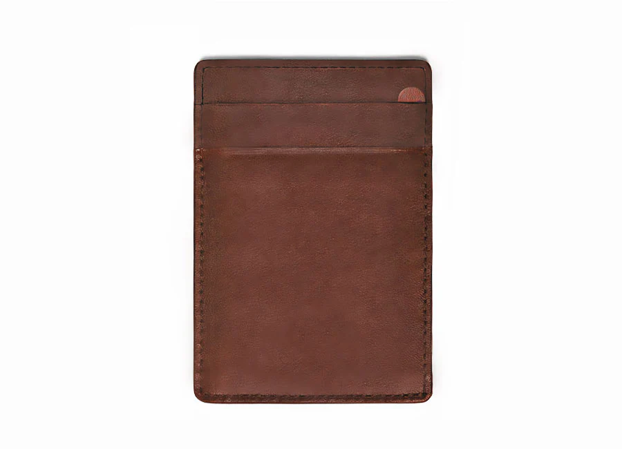 DAVEK SLIM WALLET with mini pen - BROWN - Image 5