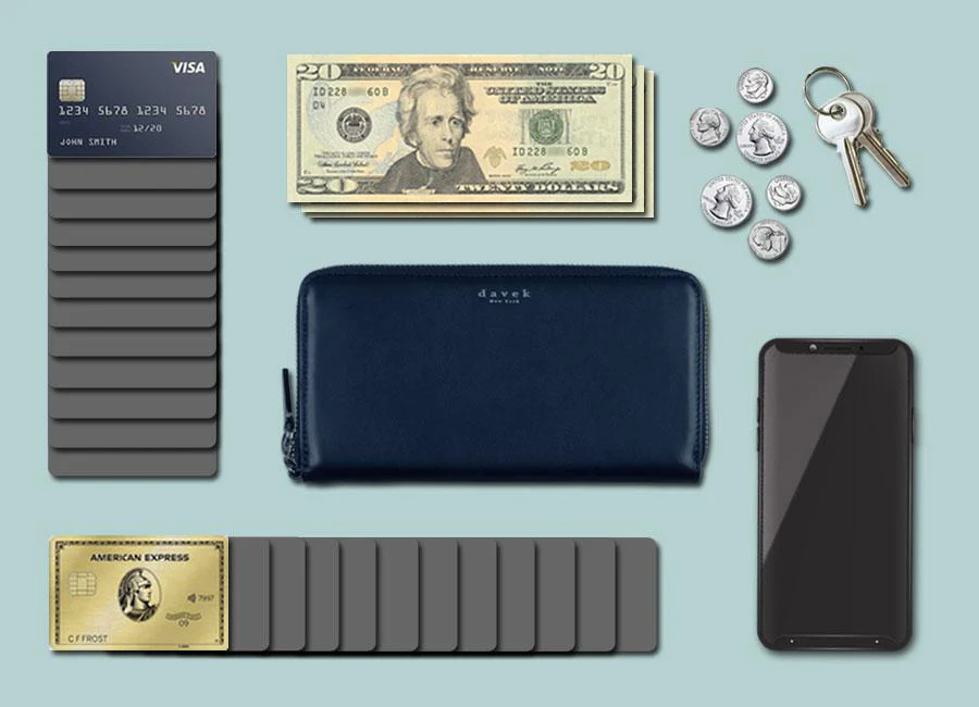 FULL ZIPPER WALLET - Navy - Image 5