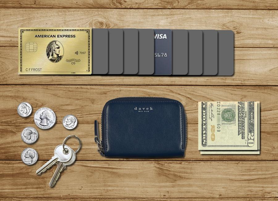 MINI ZIPPER WALLET - Navy - Image 6
