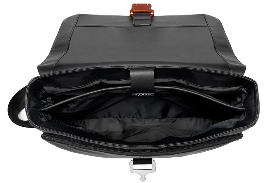 The Davek Messenger Bag - Black Leather - Image 4